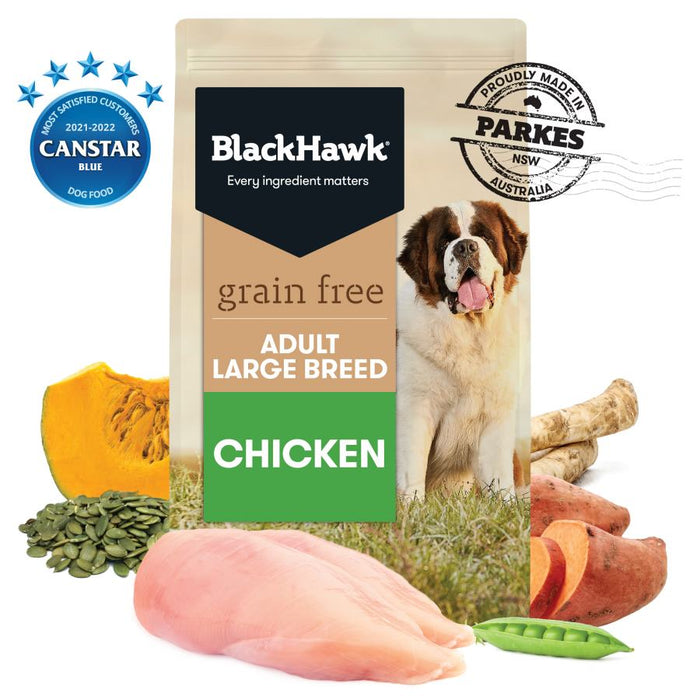 Black Hawk Grain Free Chicken for Large Breed Dog 15Kg