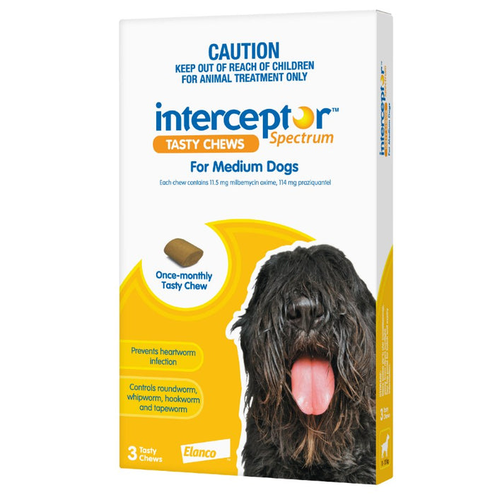 Interceptor Spectrum Chews Medium Yellow