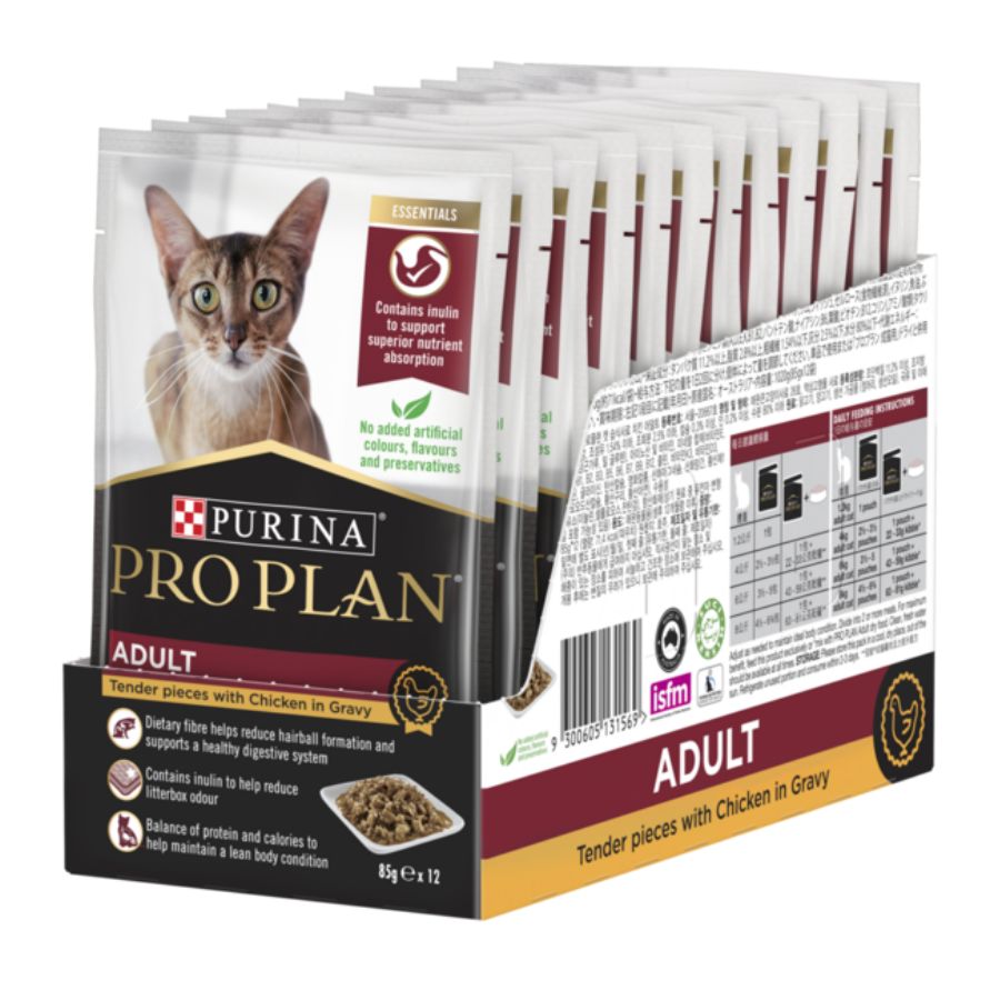 Pro Plan Adult Cat Chicken Pouch 85gx12 – Pet Supplies Empire