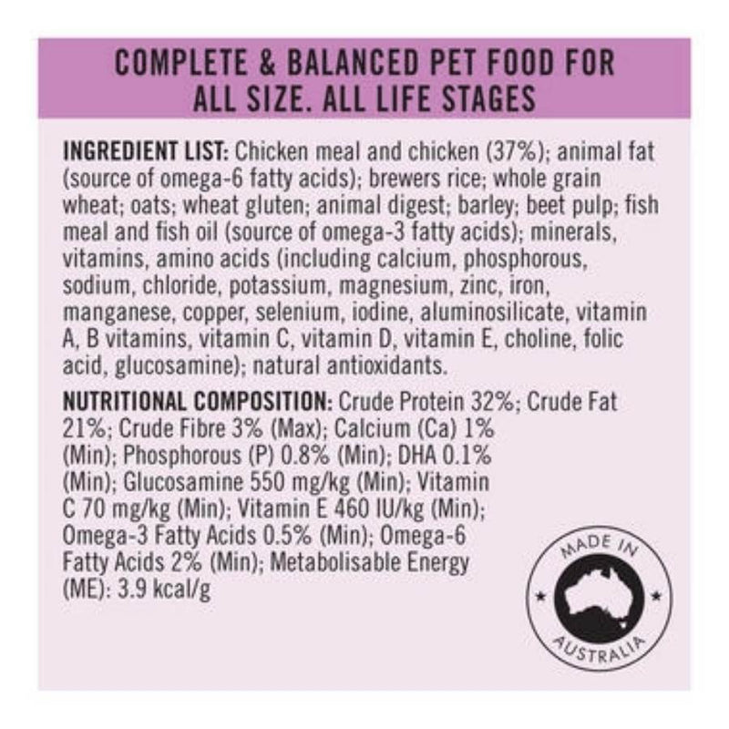 Pro Plan Adult Performance Chicken Dry Dog Food 20kg-9