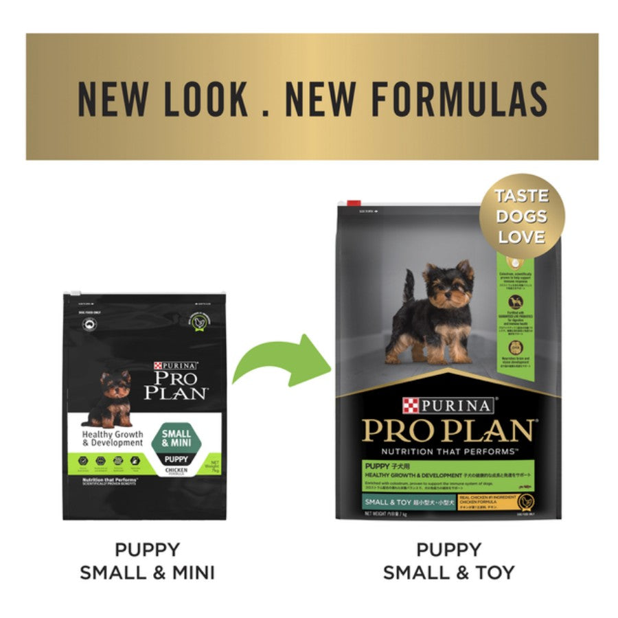 Pro Plan Puppy Small And Toy Breed Chicken Dry Dog Food 2.5Kg Pet