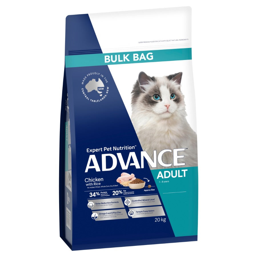 Advance Bulk Bag Adult Dry Cat Food Chicken With Rice Pet