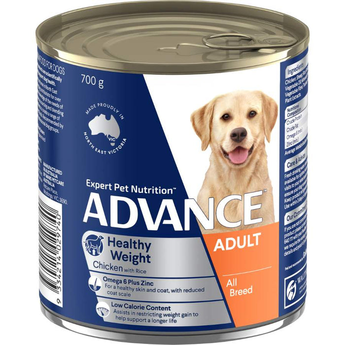 Advance Can Dog Adult All Breed Healthy Weight Chicken With Rice