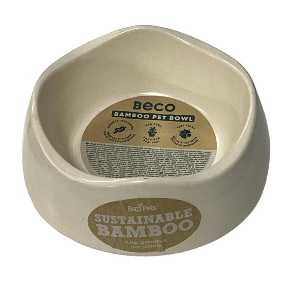 Beco Bamboo Pet Bowl Natural