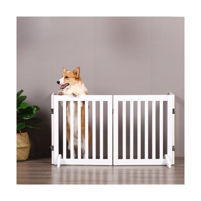 Charlies Durable Wooden Freestanding Pet Gate