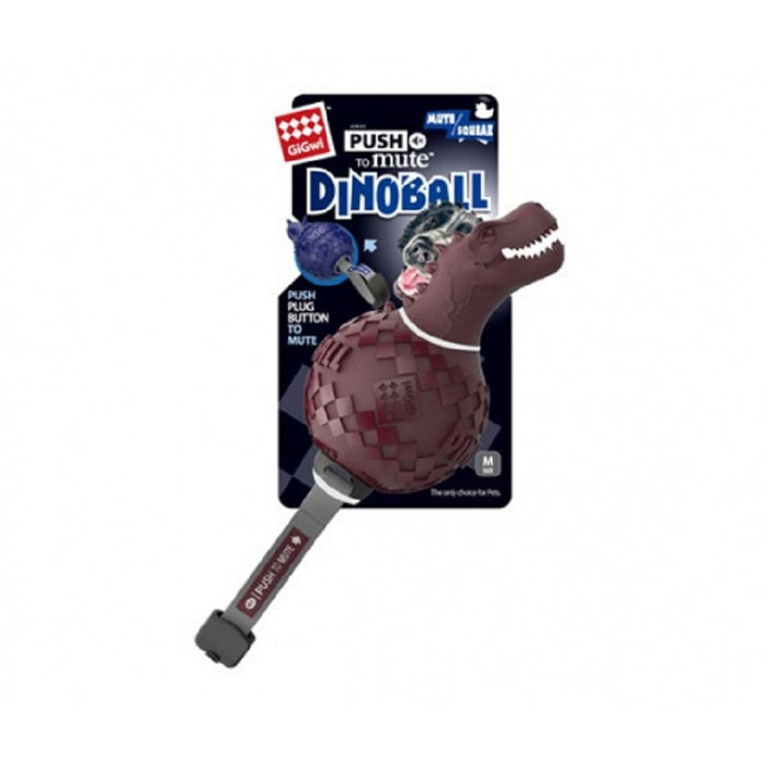 Gigwi Dinoball T-Rex Push To Mute Squeaker Maroon