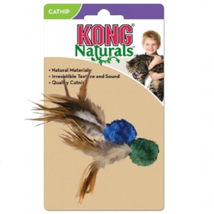 Kong Cat Naturals Crinkle Ball With Feathers