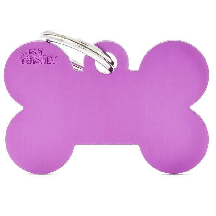 My Family ID Tags Basic Bone Purple
