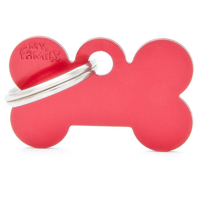 My Family ID Tags Basic Bone Red