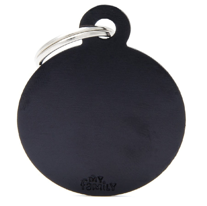 My Family ID Tags Basic Circle Black