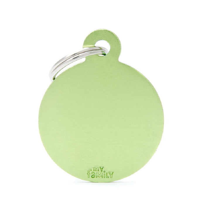 My Family ID Tags Basic Circle Lime