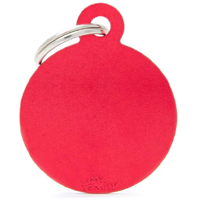 My Family ID Tags Basic Circle Red