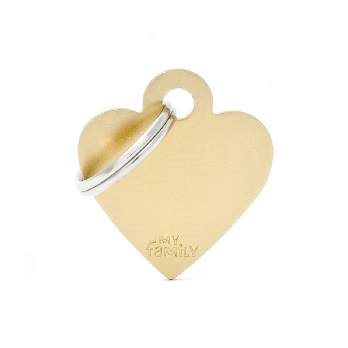 My Family ID Tags Basic Heart Gold