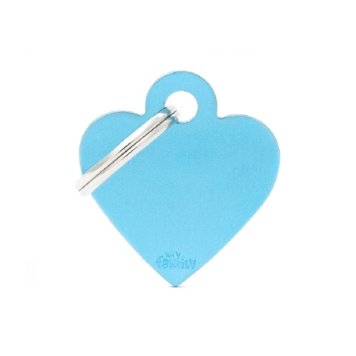 My Family ID Tags Basic Heart Light Blue