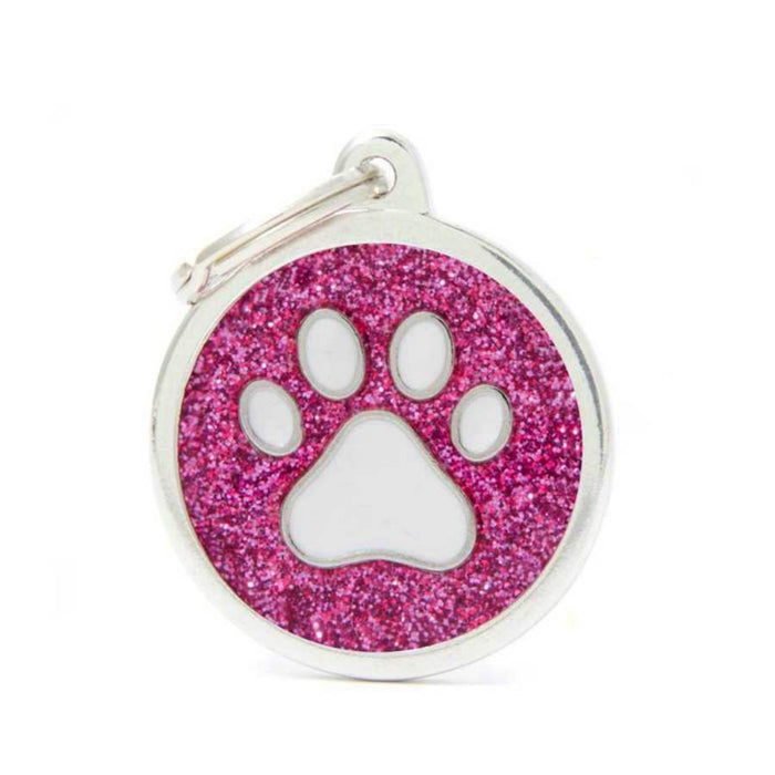My Family ID Tags Shine Circle Paw