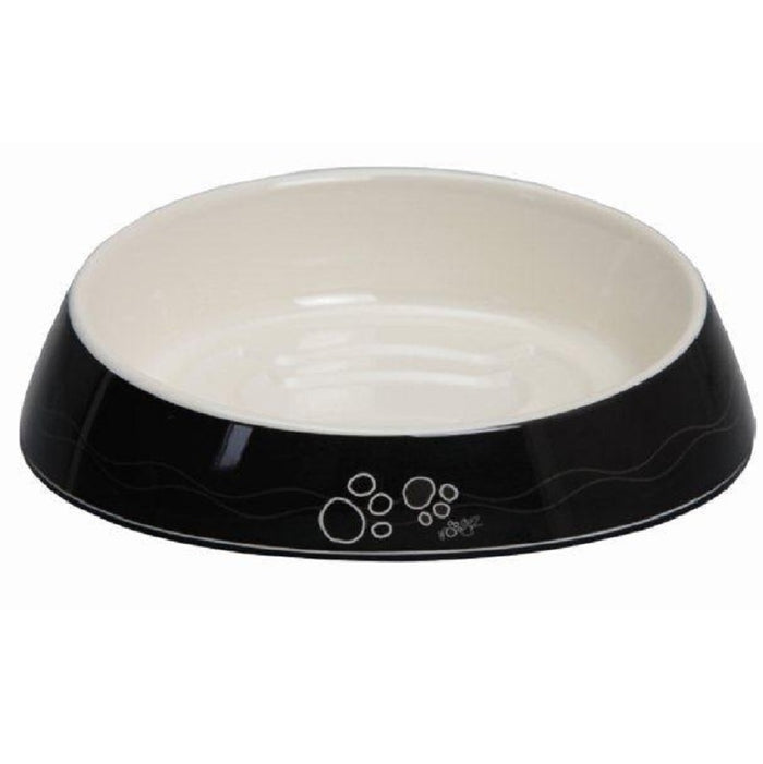 Rogz Fish Cake Cat Bowl Black Paws