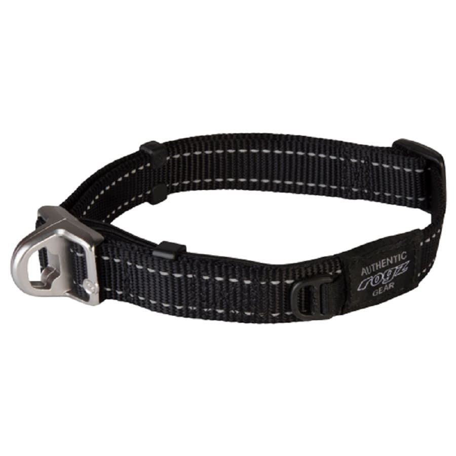 authentic rogz gear Rogz Quick Release Safety Collar Black – Pet Supplies Empire