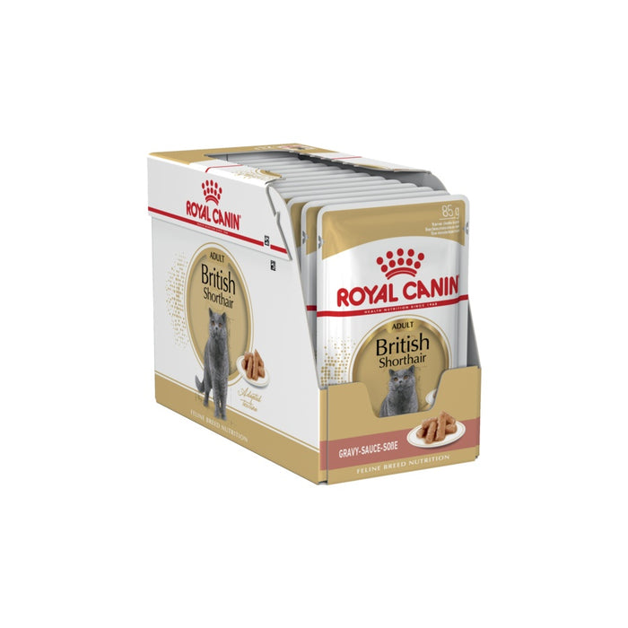 Royal Canin British Shorthair Gravy Adult Wet Cat Food 12 X 85g