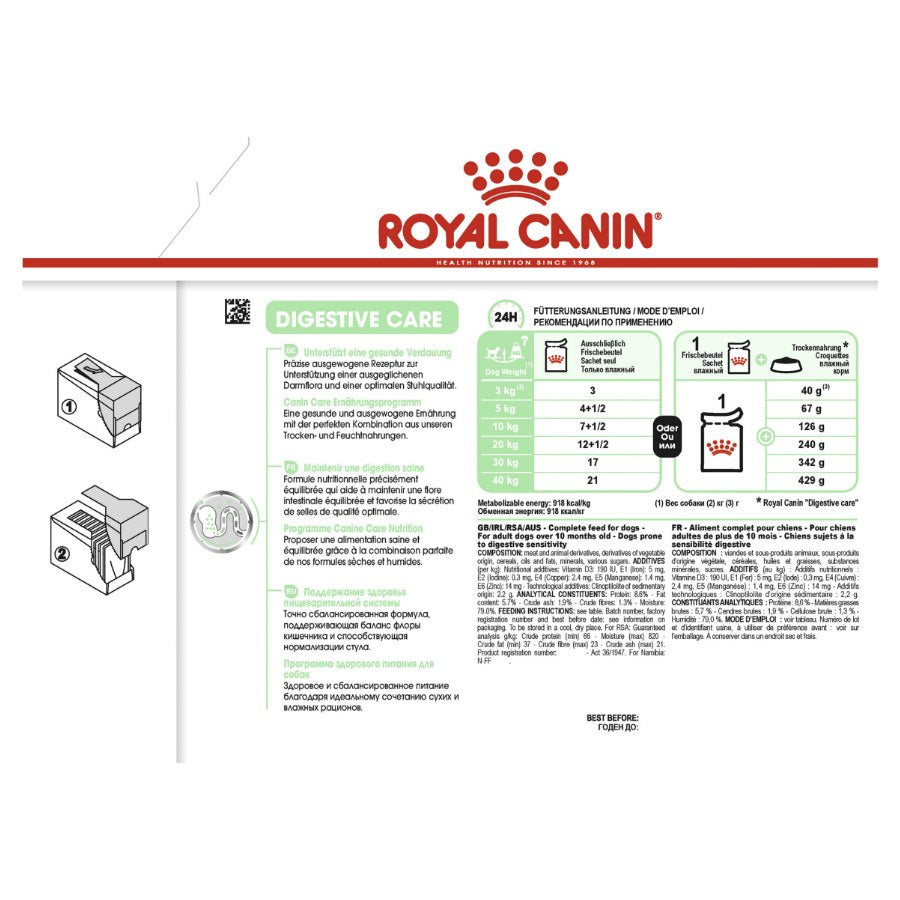 Royal Canin Digestive Care Loaf Adult Wet Dog Food 12 x 85g
