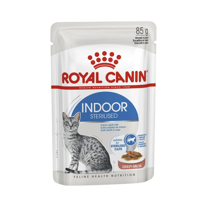 Royal Canin Indoor Gravy Adult Wet Cat Food 12 X 85g