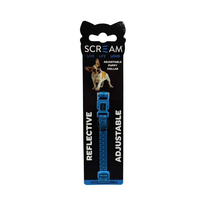 Scream Reflective Adjustable Nylon Puppy Collar Loud
