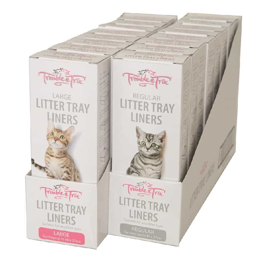 Trouble and Trix Litter Liners Large 15 Pack Pet Supplies Empire