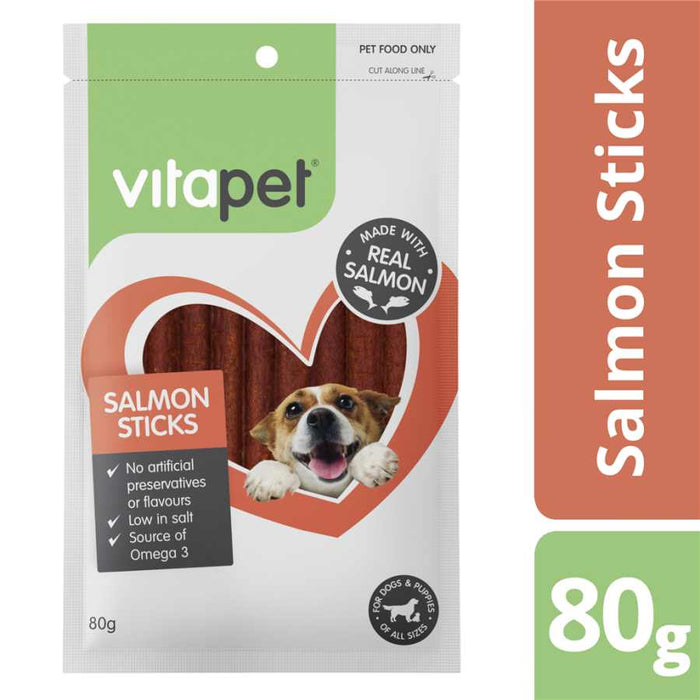 Vitapet Salmon Sticks Treats For Dogs 80g