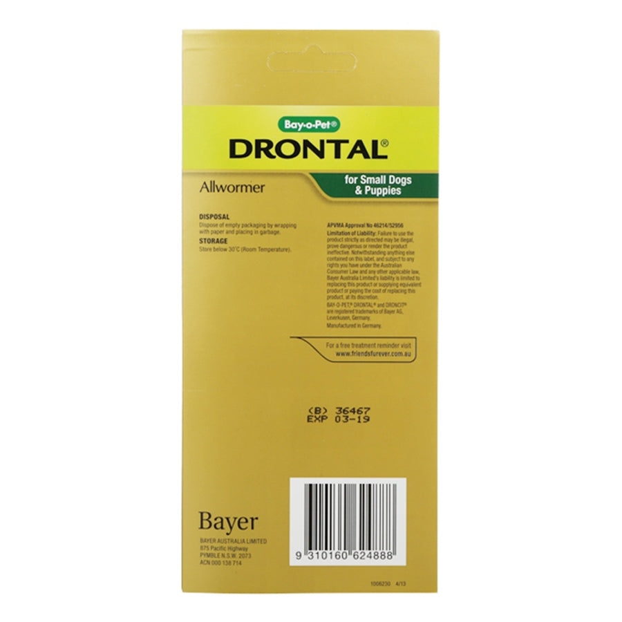 Drontal small outlet dog