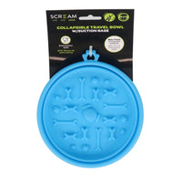 Scream Collapsible Travel Bowl with Suction Base