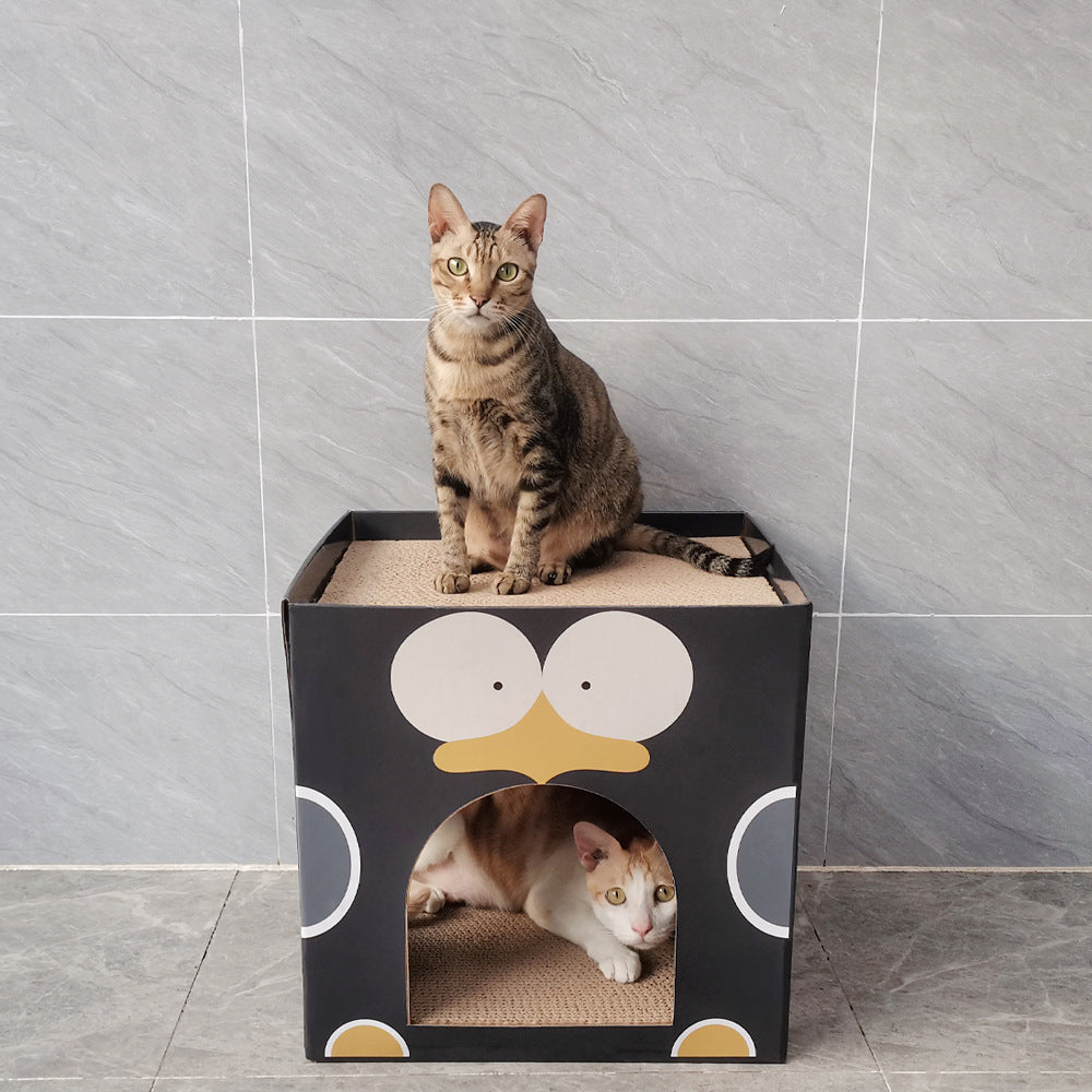 ZODIAC Penguin Cat Scratcher Cube