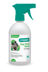 Aristopet Stop Chew Spray for Dogs on a white background