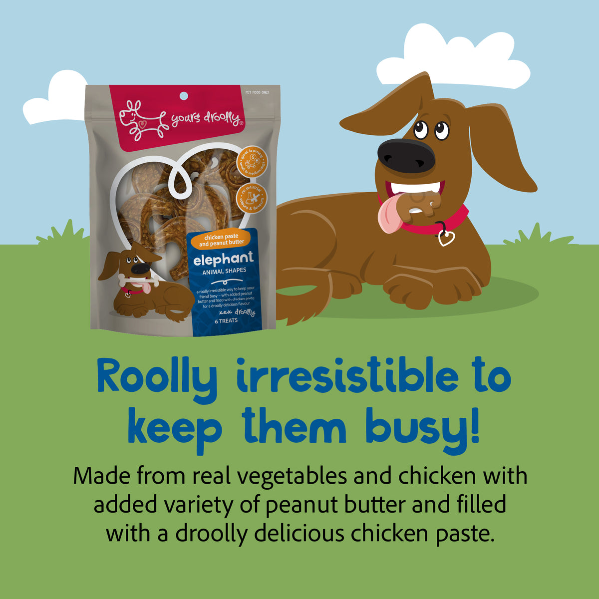 Yours Droolly Chicken Paste Filled Elephant Shapes