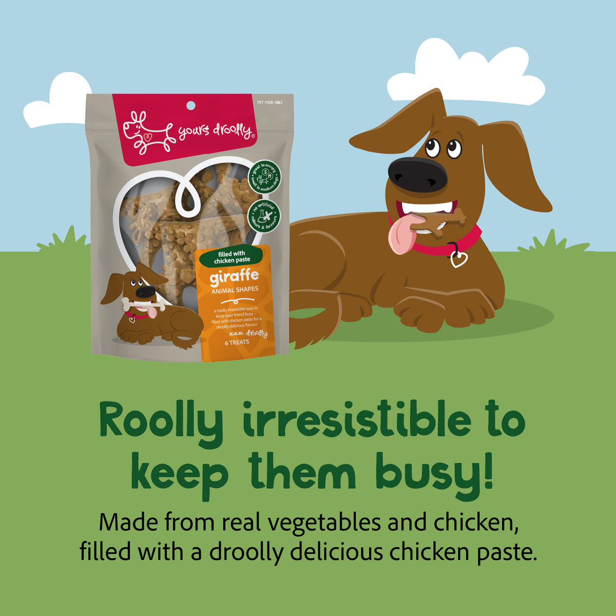 Yours Droolly Chicken Paste Filled Giraffe Shapes