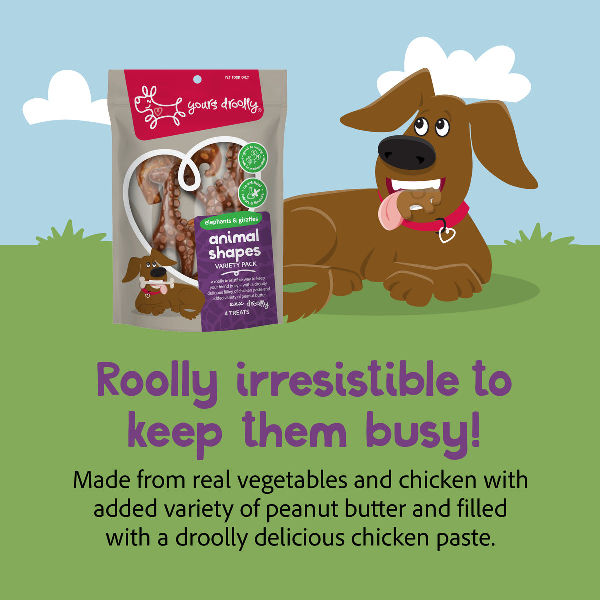 Yours Droolly Chicken Paste Filled Animal Shapes Variety