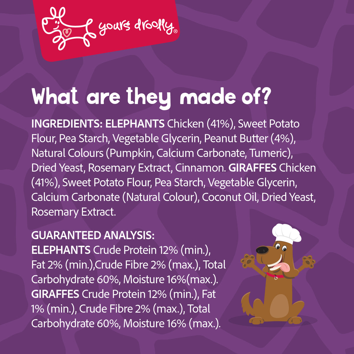Yours Droolly Chicken Paste Filled Animal Shapes Variety