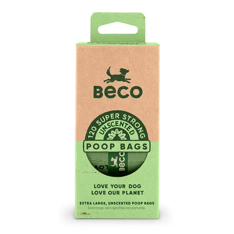 Beco Poop Bags for Dogs - Unscented 120 pack