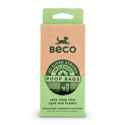 Beco Poop Bags for Dogs - Unscented 60 pack