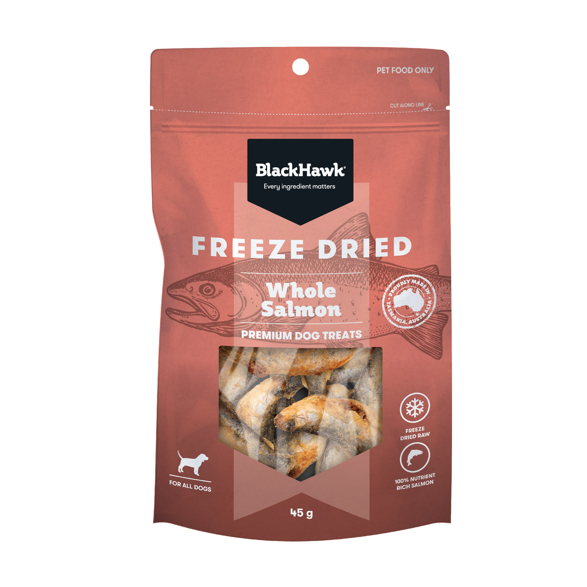 Black Hawk Freeze Dried Whole Salmon 45g