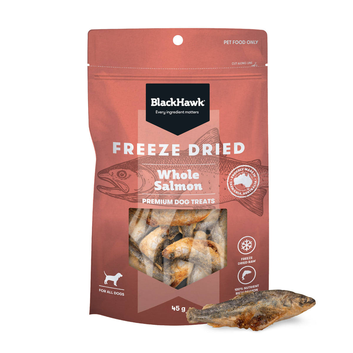 Black Hawk Freeze Dried Whole Salmon 45g