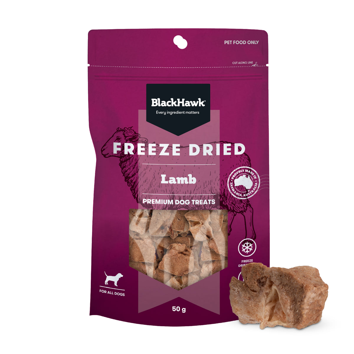 Black Hawk Freeze Dried Lamb 50g