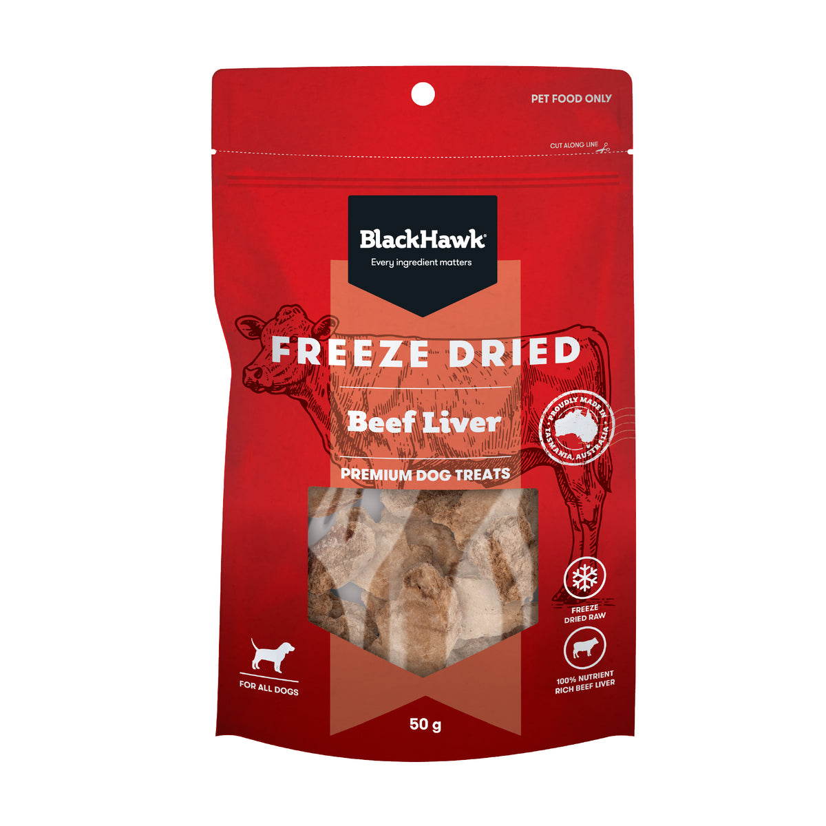 Black Hawk Freeze Dried Beef Liver 50g