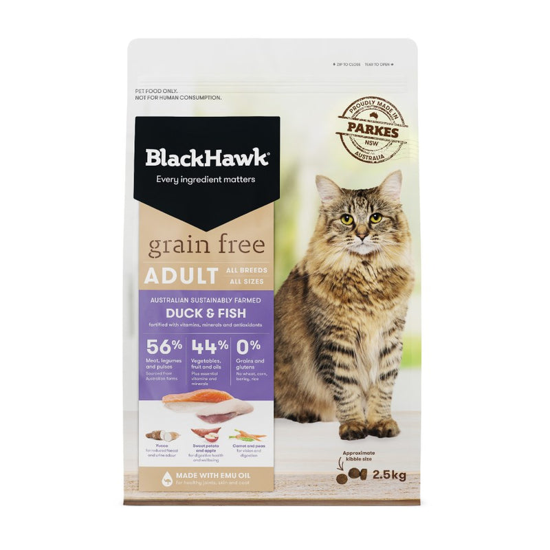 Black Hawk Feline Grain Free Duck Fish-3