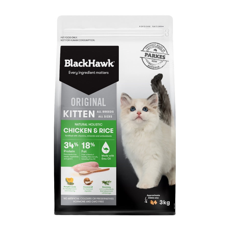 Black Hawk Feline Chicken Kitten-3