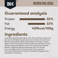 Black Hawk Working Dog Lamb And Beef Dog Dry Food 20kg-9