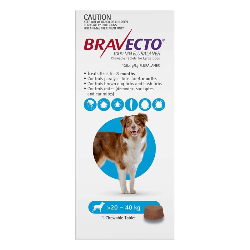 Bravecto Large Dog Blue