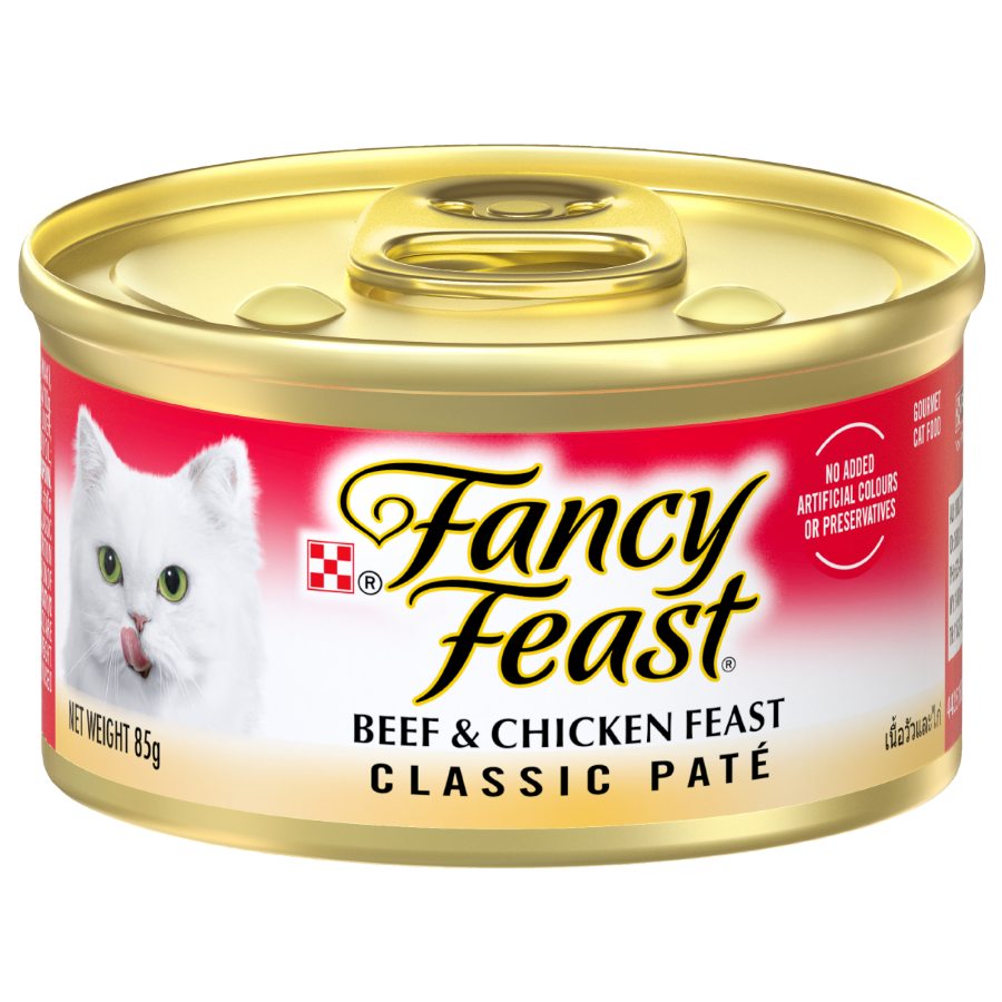 Fancy Feast Classic Pate Beef and Chicken Feast Gourmet 24X85g