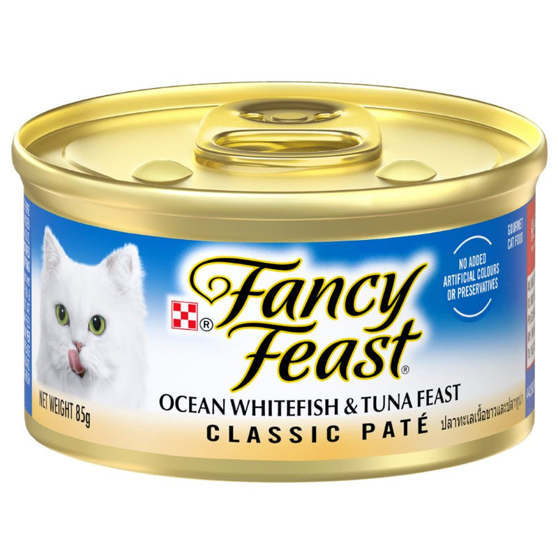 Fancy Feast Classic Pate Ocean Whitefish and Tuna Feast Gourmet 24X85g