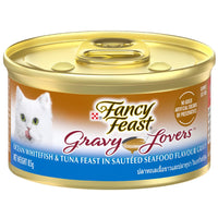 Fancy Feast Gravy Lovers Ocean Whitefish and Tuna Feast Sauteed Seafood Flavour Gravy 24X85g