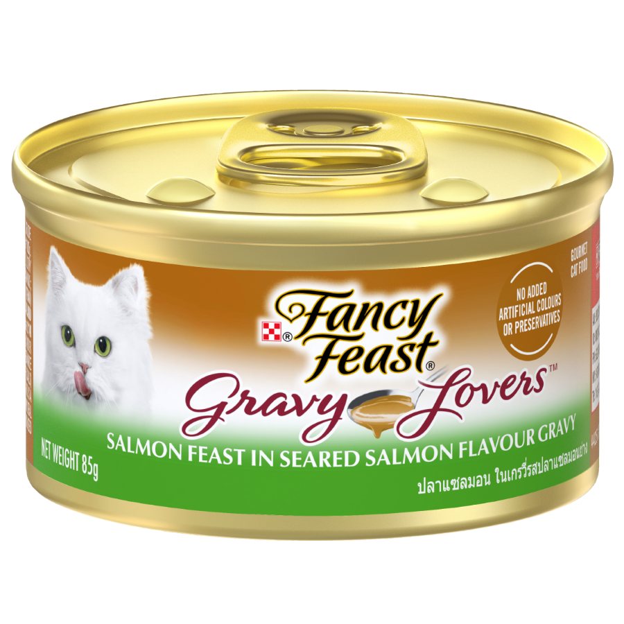 Fancy Feast Gravy Lovers Salmon Feast Seared Salmon Flavour Gravy Gourmet 24X85g