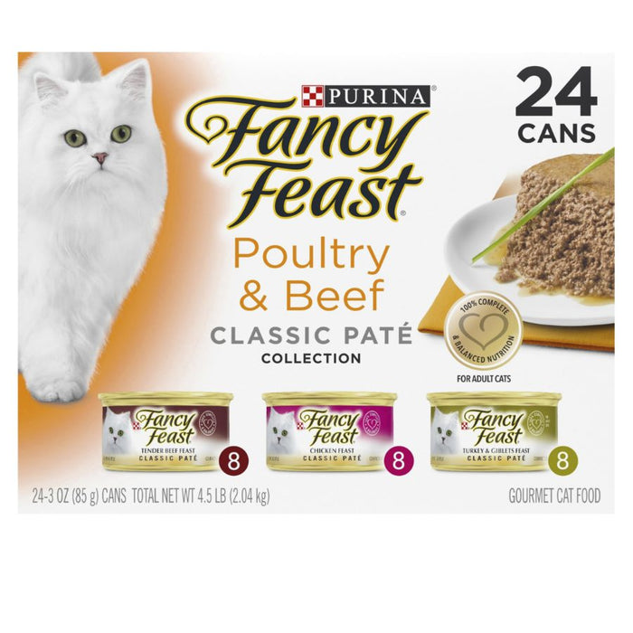 Fancy Feast Poultry Beef Pate 24X85g